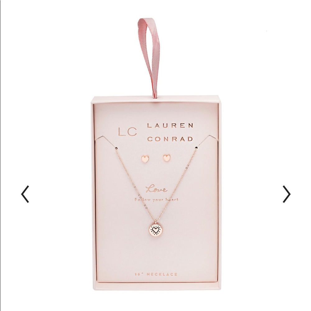 🖤🖤 LC  HEART NECKLACE & EARRING SET - Picture 3 of 3